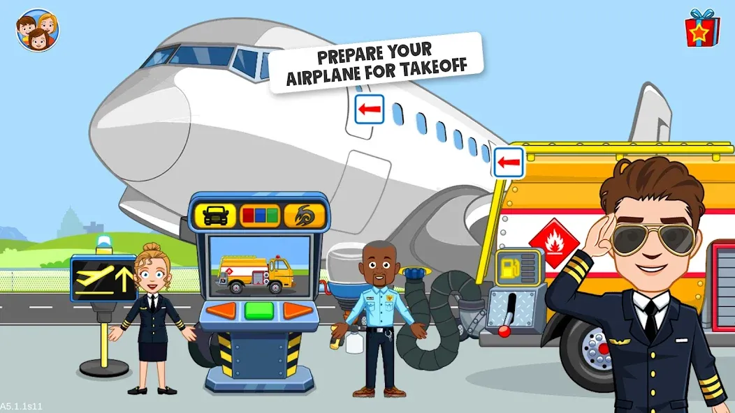 My Town Airport games for kids [MOD: открыты все локации и персонажи] (Бесплатно / APK) — скриншот 5