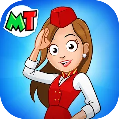 My Town Airport games for kids [MOD: открыты все локации и персонажи] (Бесплатно / APK)