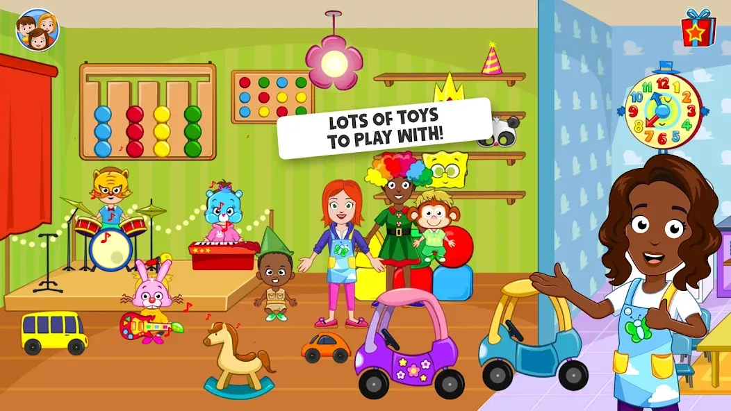 Скачать My Town : Daycare Game [MOD: безлимитные деньги и все персонажи открыты] на телефон — скриншот 3