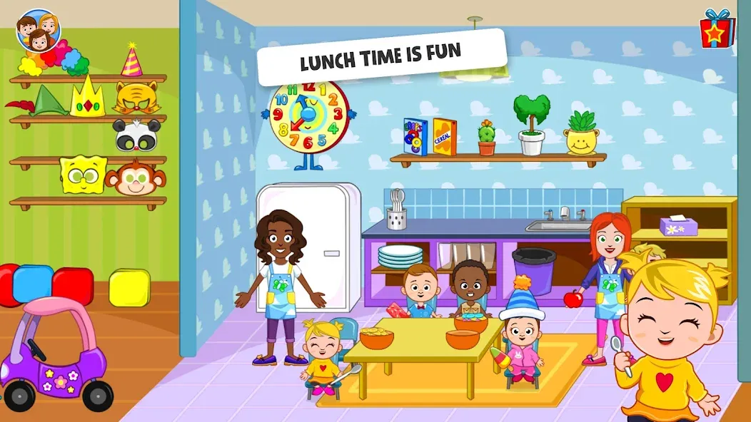 Скачать My Town : Daycare Game [MOD: безлимитные деньги и все персонажи открыты] на телефон — скриншот 4