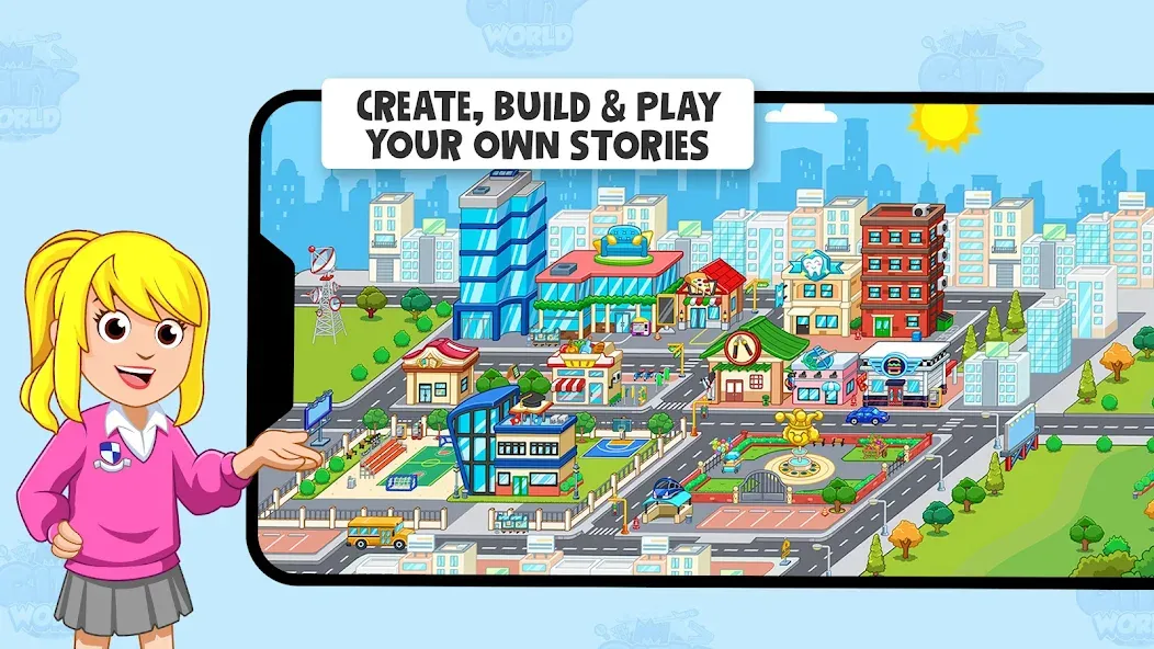 Скачать My Town World - Mega Doll City [MOD: открыты все локации и персонажи] на телефон — скриншот 3