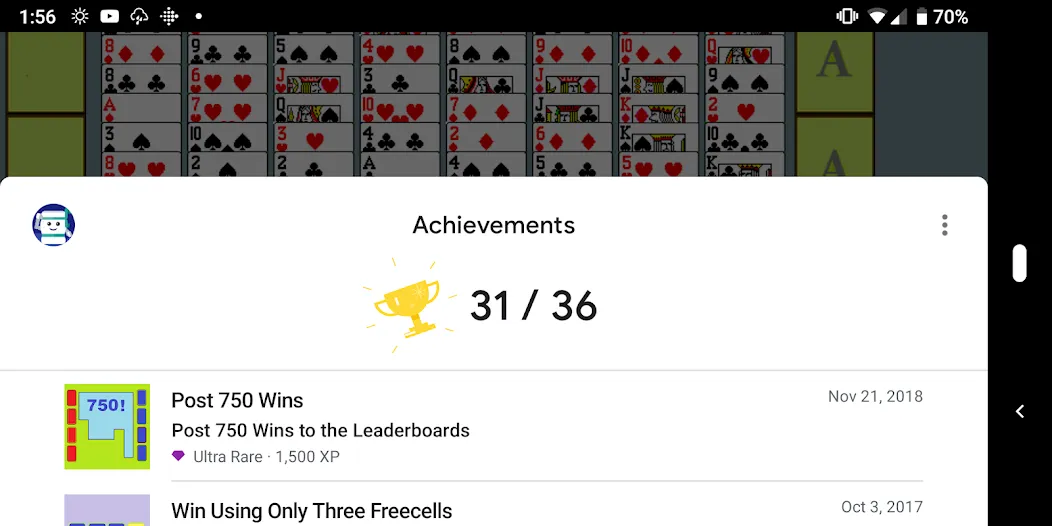 FreeCell with Leaderboards [MOD: открыты все уровни и функции] на Андроид — скриншот 4