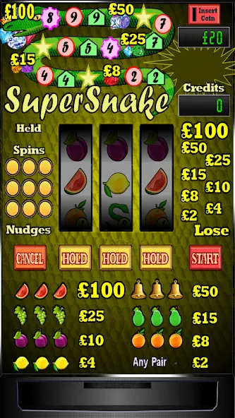 Super Snake Slot Machine [MOD: безлимитные монеты и бонусы] на Андроид — скриншот 1