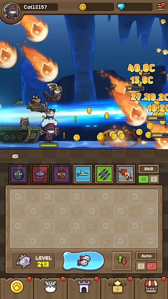 Скачать Cat Hero : Idle RPG [MOD: безлимитные деньги и алмазы] — скриншот 4