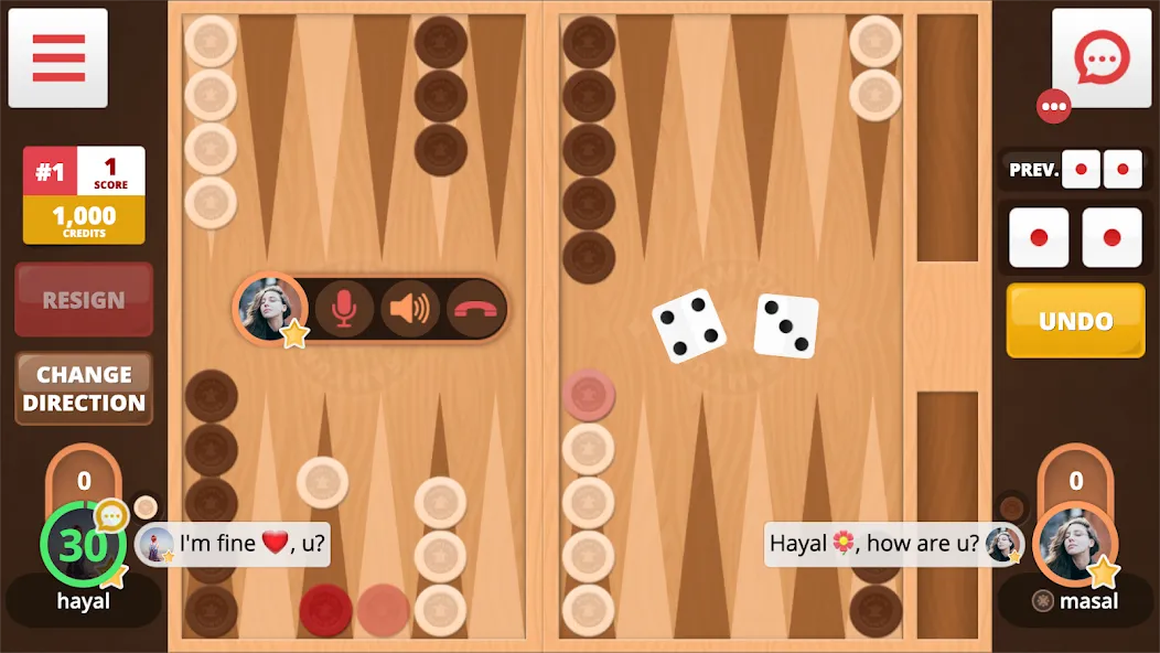 Взломанная Backgammon Online [MOD: безлимитные монеты и все функции открыты] на Андроид — скриншот 1
