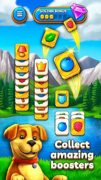 Joey's Farm - Tile Match [MOD: безлимитные подсказки и жизни] — Скачать бесплатно (APK) — скриншот 2