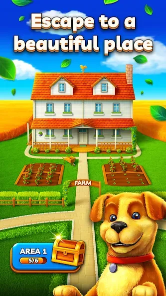 Joey's Farm - Tile Match [MOD: безлимитные подсказки и жизни] — Скачать бесплатно (APK) — скриншот 3