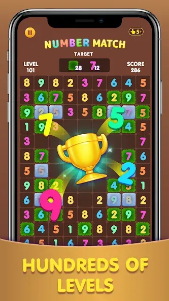 Number Match: Ten Crush Puzzle [MOD: безлимитные подсказки и отмены ходов] — Скачать бесплатно (APK) — скриншот 2