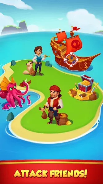 Coin Rush - Pirate GO! [MOD: безлимитные монеты и бонусы] на Андроид — скриншот 4