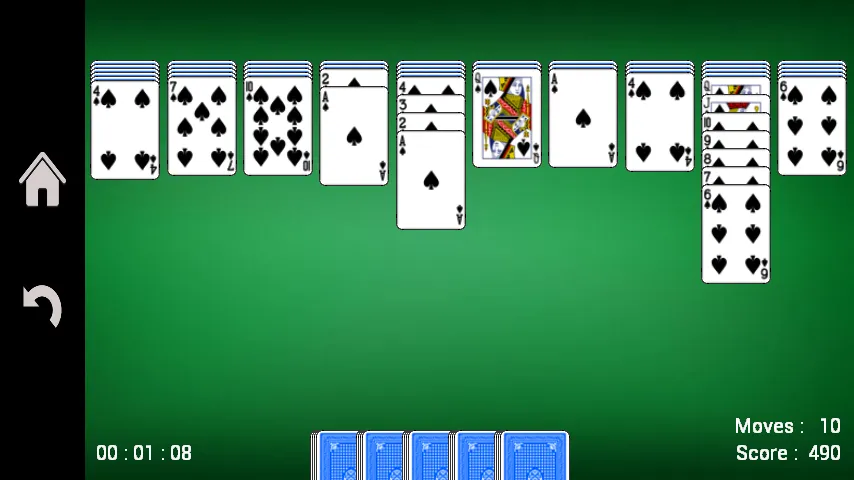 Скачать Spider Solitaire [MOD: безлимитные подсказки и отмена ходов] на телефон — скриншот 1