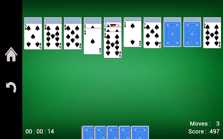 Скачать Spider Solitaire [MOD: безлимитные подсказки и отмена ходов] на телефон — скриншот 3