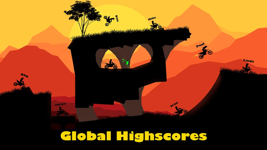 Sunset Bike Racer - Motocross [MOD: безлимитные деньги и все мотоциклы] (Бесплатно / APK) — скриншот 2