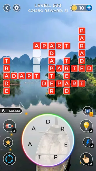 WOW4:Word Connect Offline Word [MOD: без рекламы и подсказки доступны] на Андроид — скриншот 4