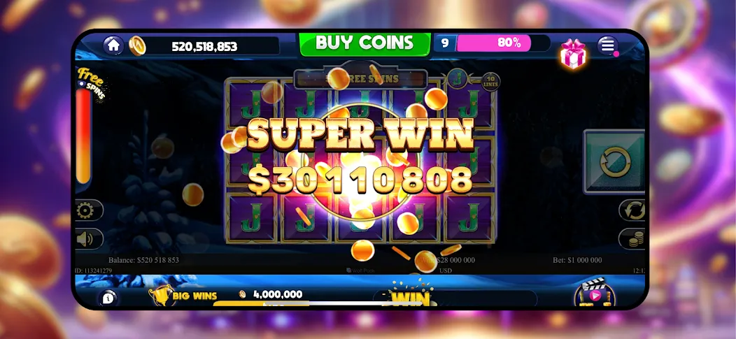 Majestic Slots: Slot Machine [MOD: безлимитные монеты и бесплатные вращения] последняя версия — скриншот 1