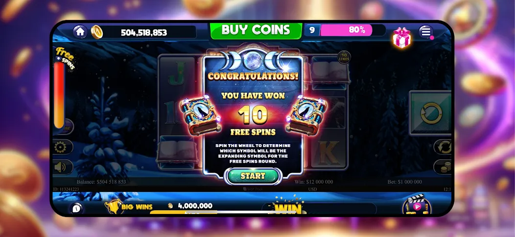 Majestic Slots: Slot Machine [MOD: безлимитные монеты и бесплатные вращения] последняя версия — скриншот 4