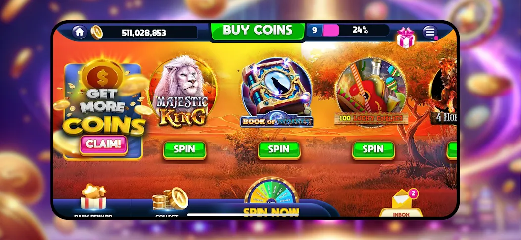 Majestic Slots: Slot Machine [MOD: безлимитные монеты и бесплатные вращения] последняя версия — скриншот 5