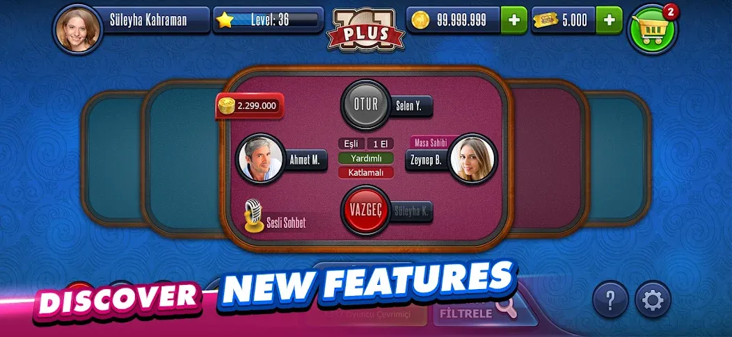 Скачать 101 Okey Plus Rummy Board Game [MOD: безлимитные монеты и разблокированы функции] — скриншот 3