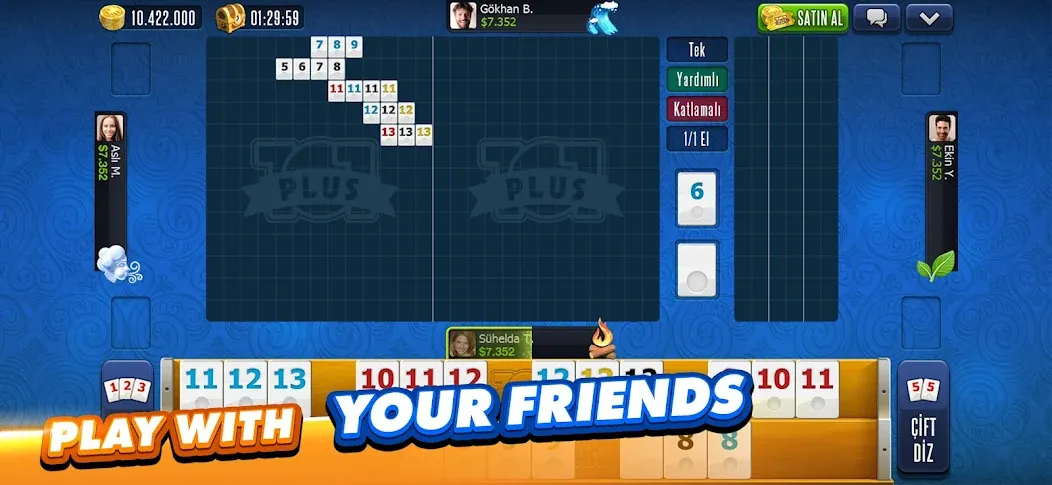 Скачать 101 Okey Plus Rummy Board Game [MOD: безлимитные монеты и разблокированы функции] — скриншот 4