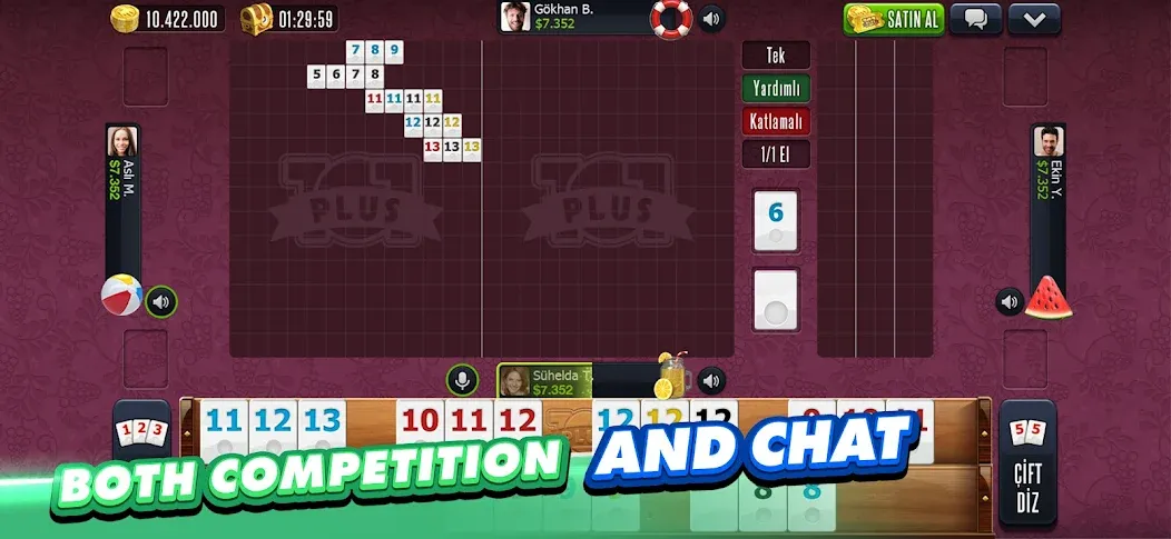 Скачать 101 Okey Plus Rummy Board Game [MOD: безлимитные монеты и разблокированы функции] — скриншот 5