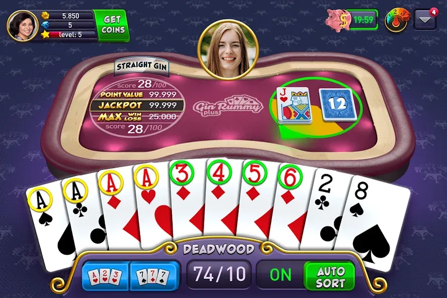 Скачать взлом Gin Rummy Plus: Fun Card Game [MOD: безлимитные фишки и бонусы] — скриншот 1