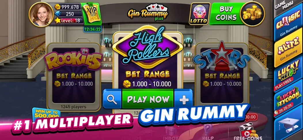 Скачать взлом Gin Rummy Plus: Fun Card Game [MOD: безлимитные фишки и бонусы] — скриншот 2