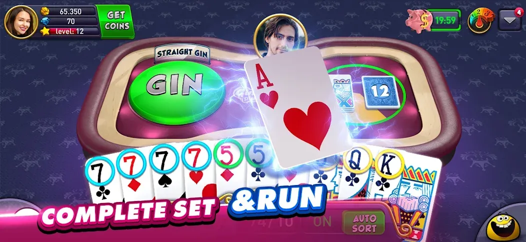 Скачать взлом Gin Rummy Plus: Fun Card Game [MOD: безлимитные фишки и бонусы] — скриншот 4
