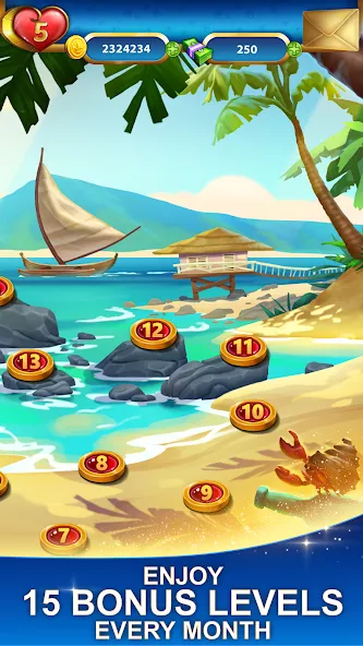 Lost Jewels - Match 3 Puzzle [MOD: безлимитные жизни и монеты] (Бесплатно / APK) — скриншот 2