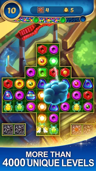 Lost Jewels - Match 3 Puzzle [MOD: безлимитные жизни и монеты] (Бесплатно / APK) — скриншот 4