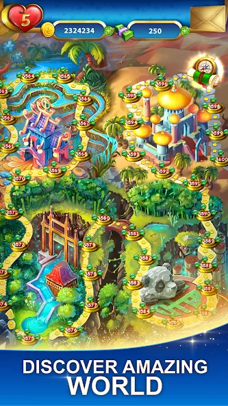 Lost Jewels - Match 3 Puzzle [MOD: безлимитные жизни и монеты] (Бесплатно / APK) — скриншот 5