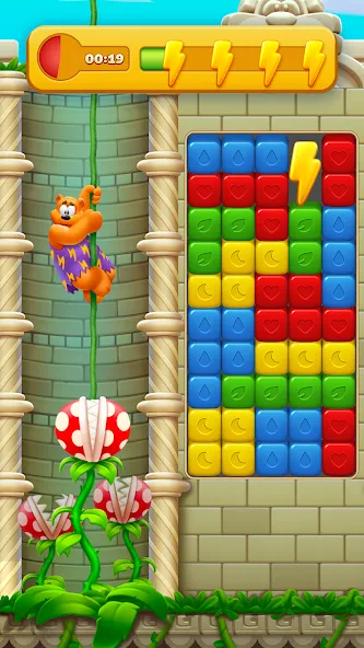 Взломанная Toon Blast [MOD: безлимитные жизни и усиленные бонусы] на Андроид — скриншот 1