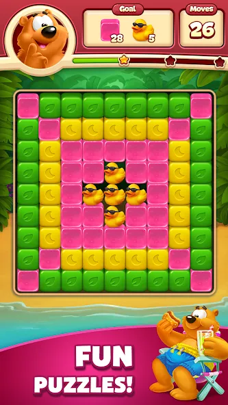Взломанная Toon Blast [MOD: безлимитные жизни и усиленные бонусы] на Андроид — скриншот 5