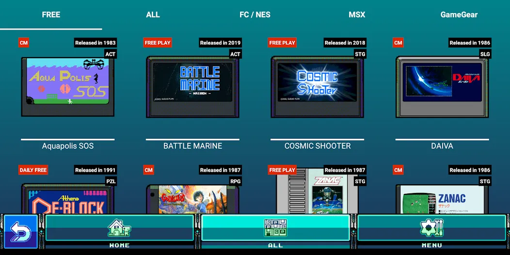 PicoPico - 8bit Retro Games [MOD: классические 8битные игры без ограничений] (Бесплатно / APK) — скриншот 1
