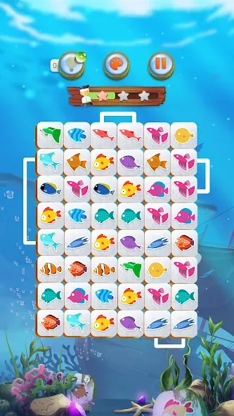 Скачать Mahjong Connect Fish World [MOD: безлимитные монеты и подсказки] — скриншот 3