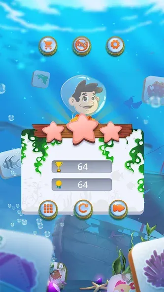Скачать Mahjong Connect Fish World [MOD: безлимитные монеты и подсказки] — скриншот 5