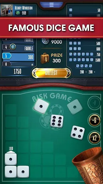Скачать Farkle online 10000 Dice Game [MOD: безлимитные монеты и без рекламы] на телефон — скриншот 1