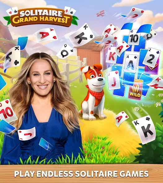 Скачать взлом Solitaire Grand Harvest [MOD: безлимитные монеты и бонусы] — скриншот 1