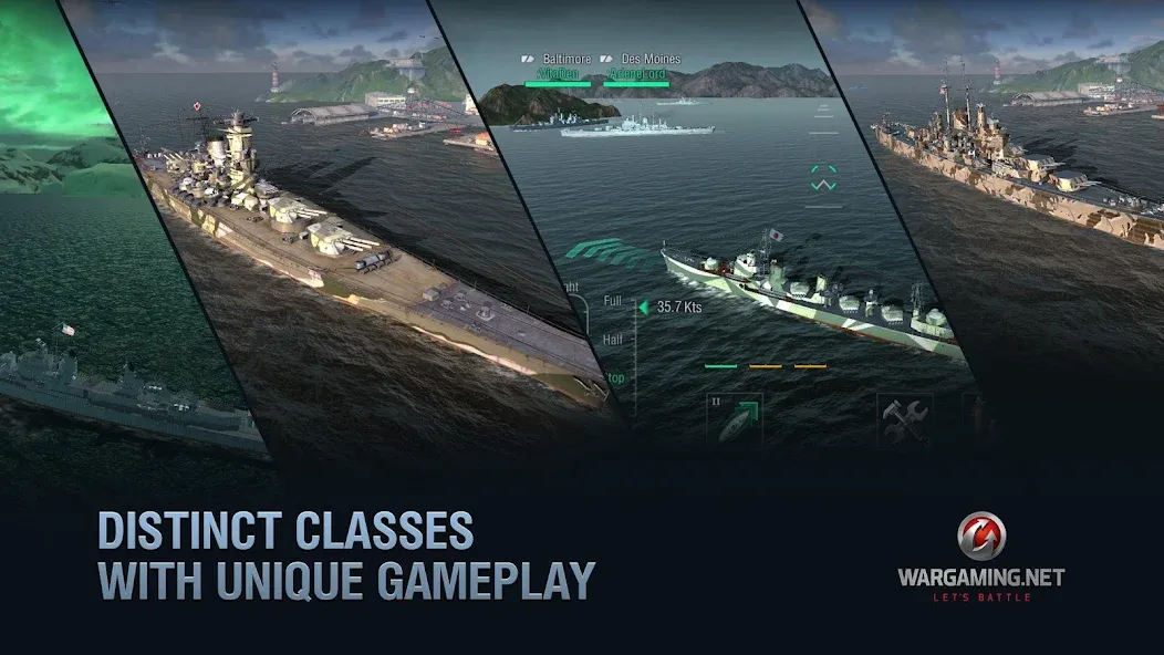 Скачать взлом World of Warships Blitz War [MOD: безлимитные деньги и открыты все корабли] — скриншот 3