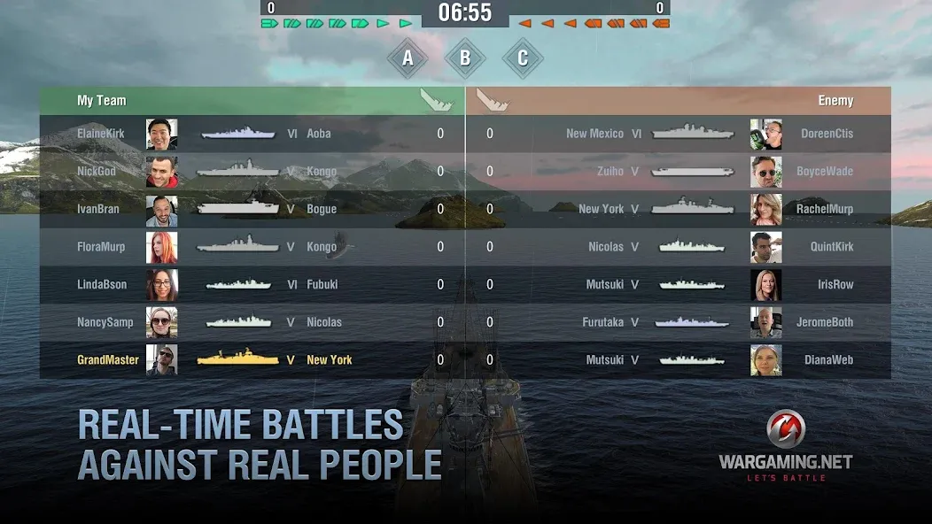 Скачать взлом World of Warships Blitz War [MOD: безлимитные деньги и открыты все корабли] — скриншот 5
