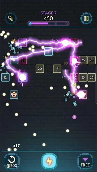 Neon bricks [MOD: неонные блоки и бесконечные жизни] последняя версия — скриншот 4