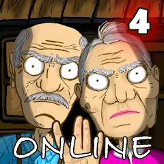 Скачать Grandpa & Granny 4 Online Game [MOD: бесконечная выносливость и открыты все двери] на телефон