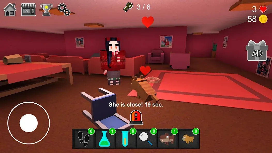Скачать Night Horror In The Pink House [MOD: открыты все уровни и без рекламы] на телефон — скриншот 2