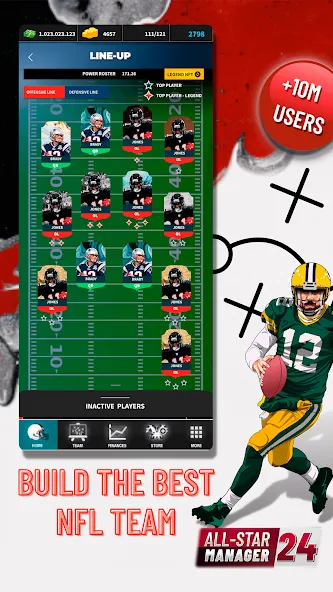 Fantasy Football Bowl Manager [MOD: безлимитные деньги и ресурсы] (Бесплатно / APK) — скриншот 2