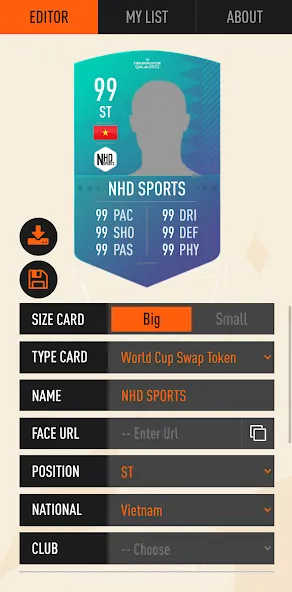 UT Card Creator 23 [MOD: все карты и безлимитные ресурсы] на Андроид — скриншот 2