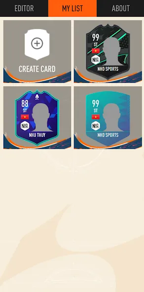 UT Card Creator 23 [MOD: все карты и безлимитные ресурсы] на Андроид — скриншот 3