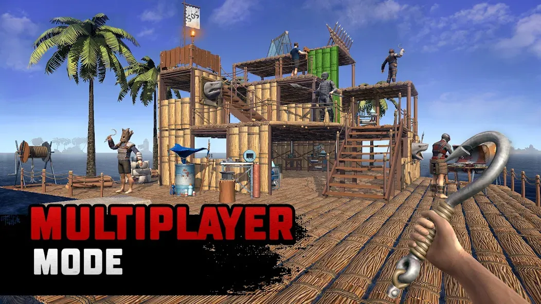 Raft® Survival: Multiplayer [MOD: безлимитные ресурсы и открыты все уровни] — Скачать бесплатно (APK) — скриншот 5