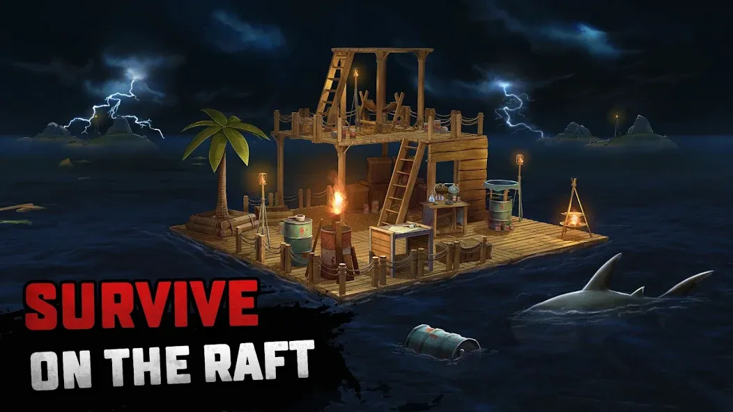 Raft® Survival - Ocean Nomad [MOD: безлимитные ресурсы и улучшенный крафт] последняя версия — скриншот 1