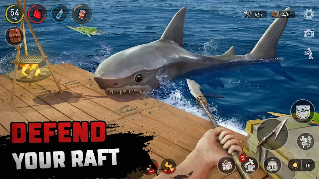 Raft® Survival - Ocean Nomad [MOD: безлимитные ресурсы и улучшенный крафт] последняя версия — скриншот 2