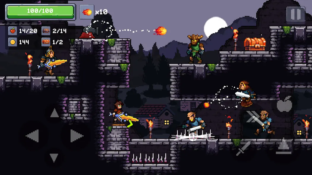 Apple Knight 2: Action Game [MOD: безлимитные монеты и открыты все уровни] (Бесплатно / APK) — скриншот 3