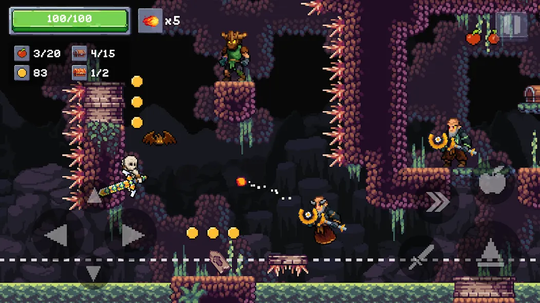 Apple Knight 2: Action Game [MOD: безлимитные монеты и открыты все уровни] (Бесплатно / APK) — скриншот 4
