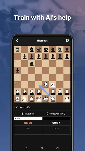 Chessnut [MOD: бесплатная версия без рекламы] на Андроид — скриншот 1